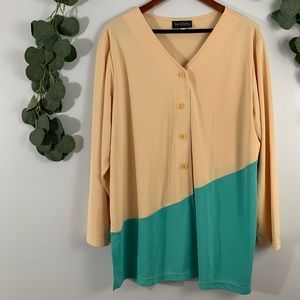 Diane Von Furtstenberg Vintage Color Block Top 1X✨